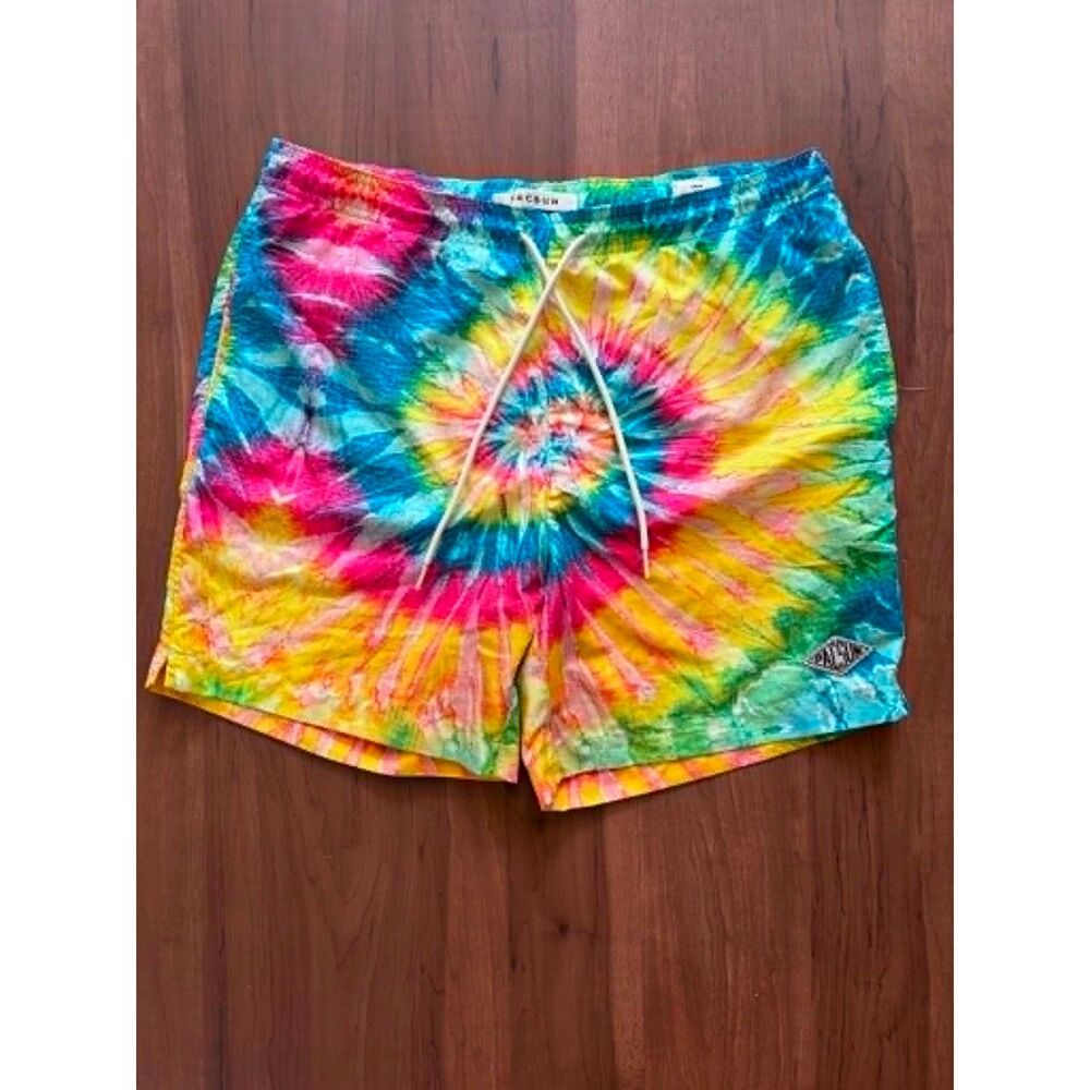 Pac Sun Tye Dye Swim Trunks - Size Med